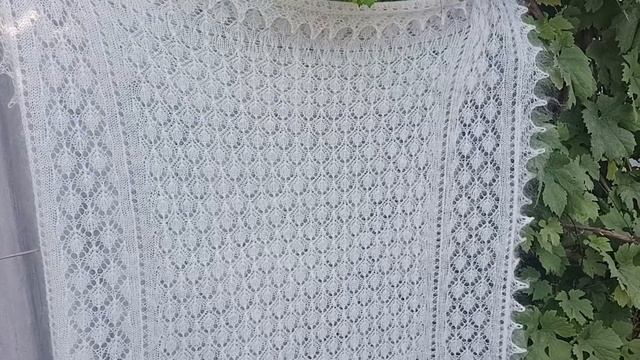 Большие белые ажурные пуховые платки. смотреть онлайн