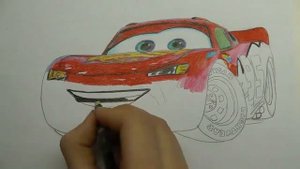 РИСУЕМ МОЛНИЮ МАККУИНА. Draw Lightning McQueen.