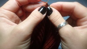 МК двойная шапка спицами резинкой 2х2