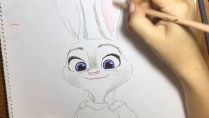 Как нарисовать Зверополис зайку.How to draw Zootopia.