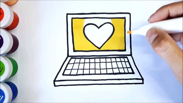 Bolalar Uchun Kompyuter rasm chizish | Drawing Computer with kids song Рисование Комп? смотреть онлайн