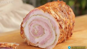 СОЧНАЯ ДОМАШНЯЯ ВЕТЧИНА. Настолько вкусная, что я делаю две порции. Нет ничего проще!