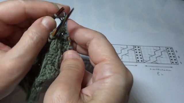 Объемный узор из кос спицами | Пошаговое вязание смотреть онлайн