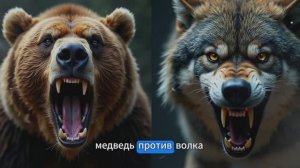 Эпичная битва: кто сильнее — медведь или волк?