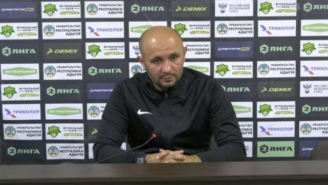 Пресс-конференция Ашамаза Шакова после матча с ФК "Машук-КМВ" смотреть онлайн