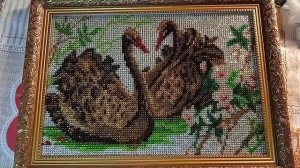 Картина алмазной мозайкой.Исправляю недочёты между рамой и картиной