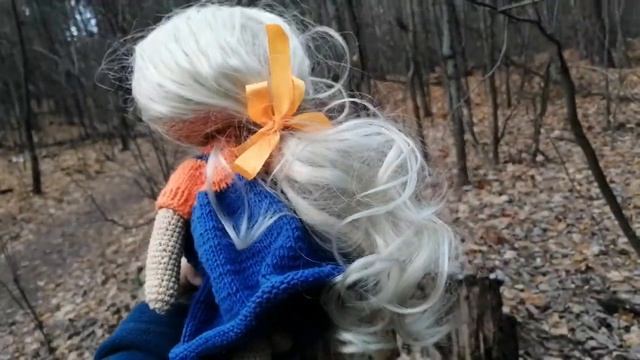 Вязаная # куколка - #блондинка. Knitted  #doll - #blonde