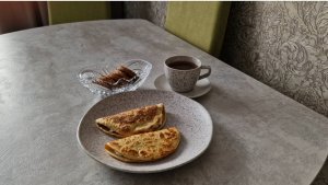 Овсяноблин. Вкусный завтрак.  #завтрак #овсяноблин