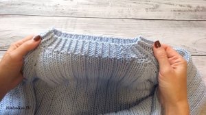 Модный джемпер для девочки🔥 Вязание спицами. Видео - ?