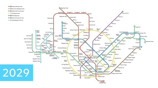 Развитие Сингапурского метро 1987-2070