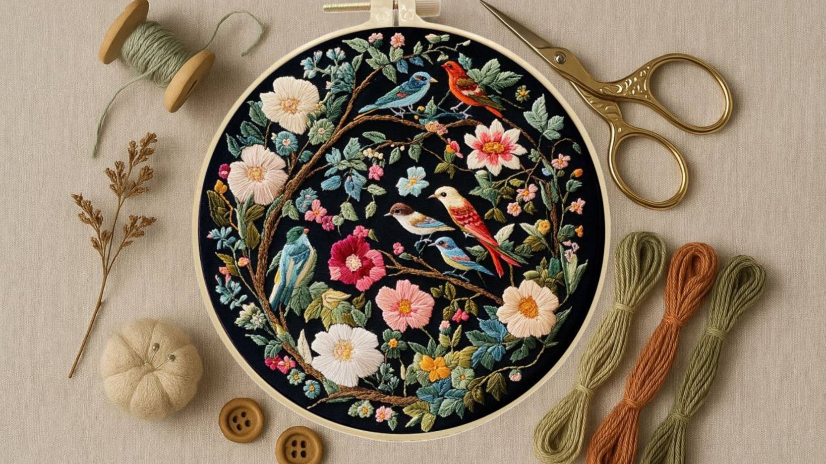 Вышивание гладью. Обучающее видео.  Арт. WB: 376434338 Французский узелок смотреть онлайн