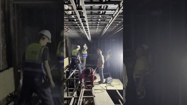 Контроль качества металлических конструкций в конференц-зале #контролькачества #металлоконструкции