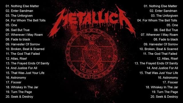 Metallica Greatest Hits Полный альбом 2022 - Плейлист Best Songs Of Metallica