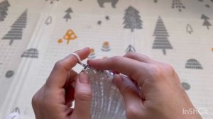 Узор полупатентная резинка спицами