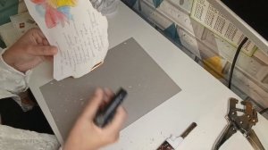 3 часть . Страница с детским рисунком в альбом для учителя