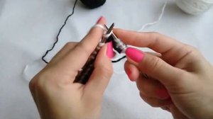 ДВУХЦВЕТНЫЙ УЗОР СПИЦАМИ,ОЧЕНЬ ПРОСТОЙ.