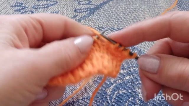 Узор "Горизонтальные цепочки" спицами. смотреть онлайн