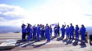 СЗН Тувы поздравила белгородских коллег с профессиональным праздником со священной горы Догээ