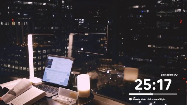 3 часа StudyWithMe - Calm Lo-Fi Music at Late Night 4 - Pomodoro 50/10