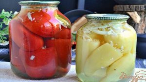 Фаршированный капустой болгарский перец на зиму