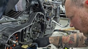 Замена приводного ремня harley Davidson 2003г