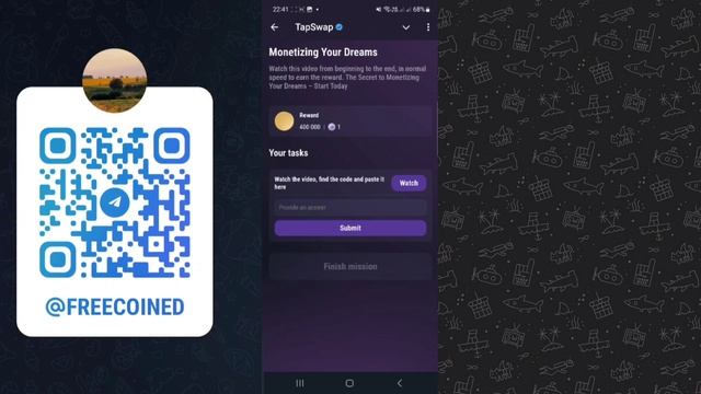 Tap Swap Все Коды от Видео 25 Ноября Тап Свап на Сегодня смотреть онлайн