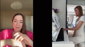 Урок с моей ученицей Лилей в скайпе. Рахманинов этюд-картина соль минор. Постановка рук.