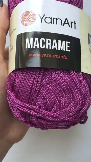 Подробный обзор пряжи YarnArt Macrame (100% полиэстер) №161 Сиреневый смотреть онлайн