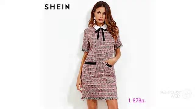 Одежда с Aliexpress-Прямое осеннее с контрастным воротнико смотреть онлайн