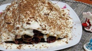 Снежный домик из блинов