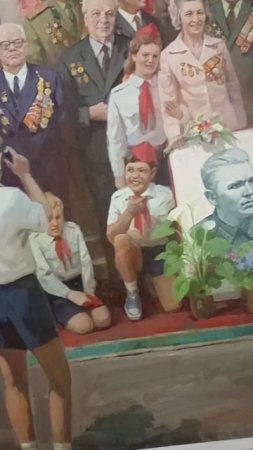 Талица.  "Партизаны отряда Д.Медведева в гостях у пионеров". Картина Пономаренко Г.Г