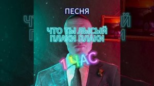 1 ЧАС  ПЕСНЯ "ЧТО ТЫ ЛЫСЫЙ ПЛАКИ ПЛАКИ"