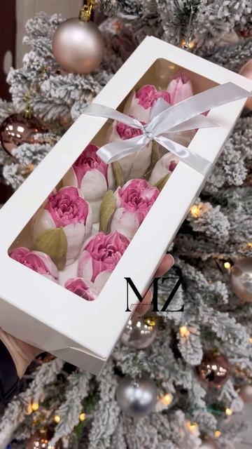 Тюльпаны из зефира #тюльпаныиззефира #зефирныйбукет
