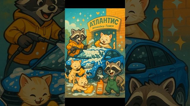 Песня про енотов и каотят  #автомойка #юмор #foamheroes