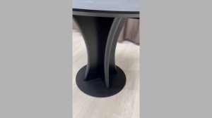 Круглий розкладний стіл (Egger F235 ST76 Сланец Сківаро темн?