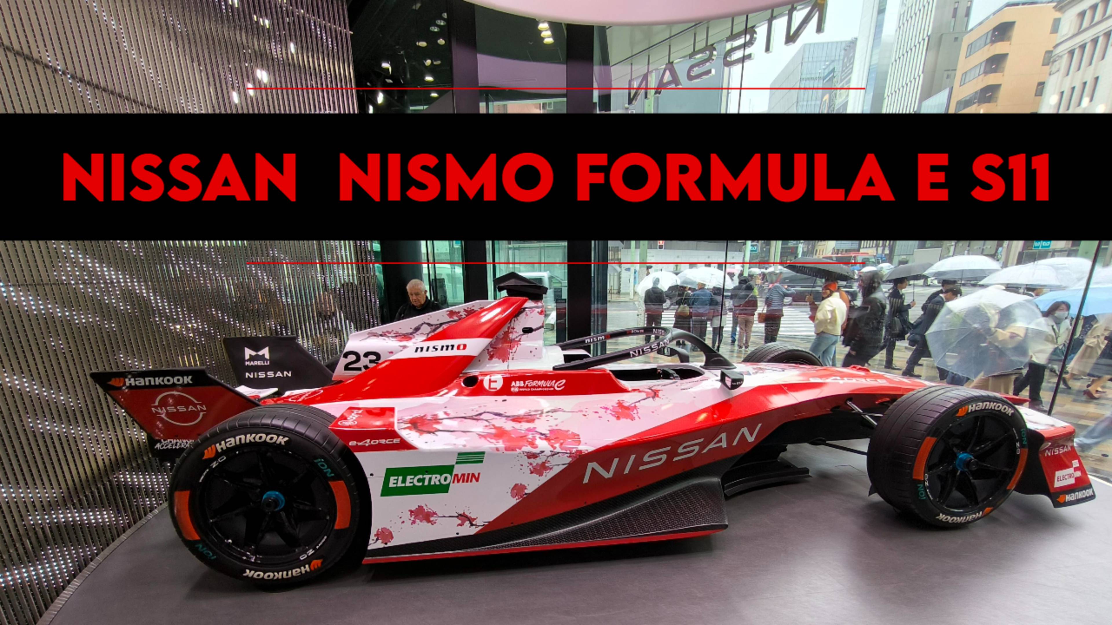 Гоночный электромобиль Nissan Nismo Formula E S11, демонстрация в Токио