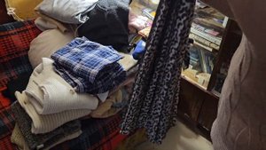 В деревне. Расхламление. Советская одежда