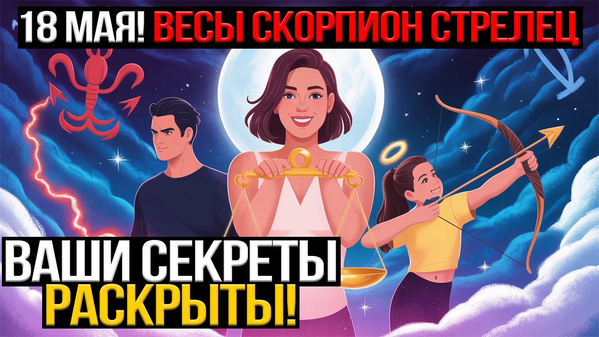 ВЕСЫ, СКОРПИОН, СТРЕЛЕЦ - ОСТОРОЖНО! Судьба Уже Рядом (Гороскоп На 18.05.2025)