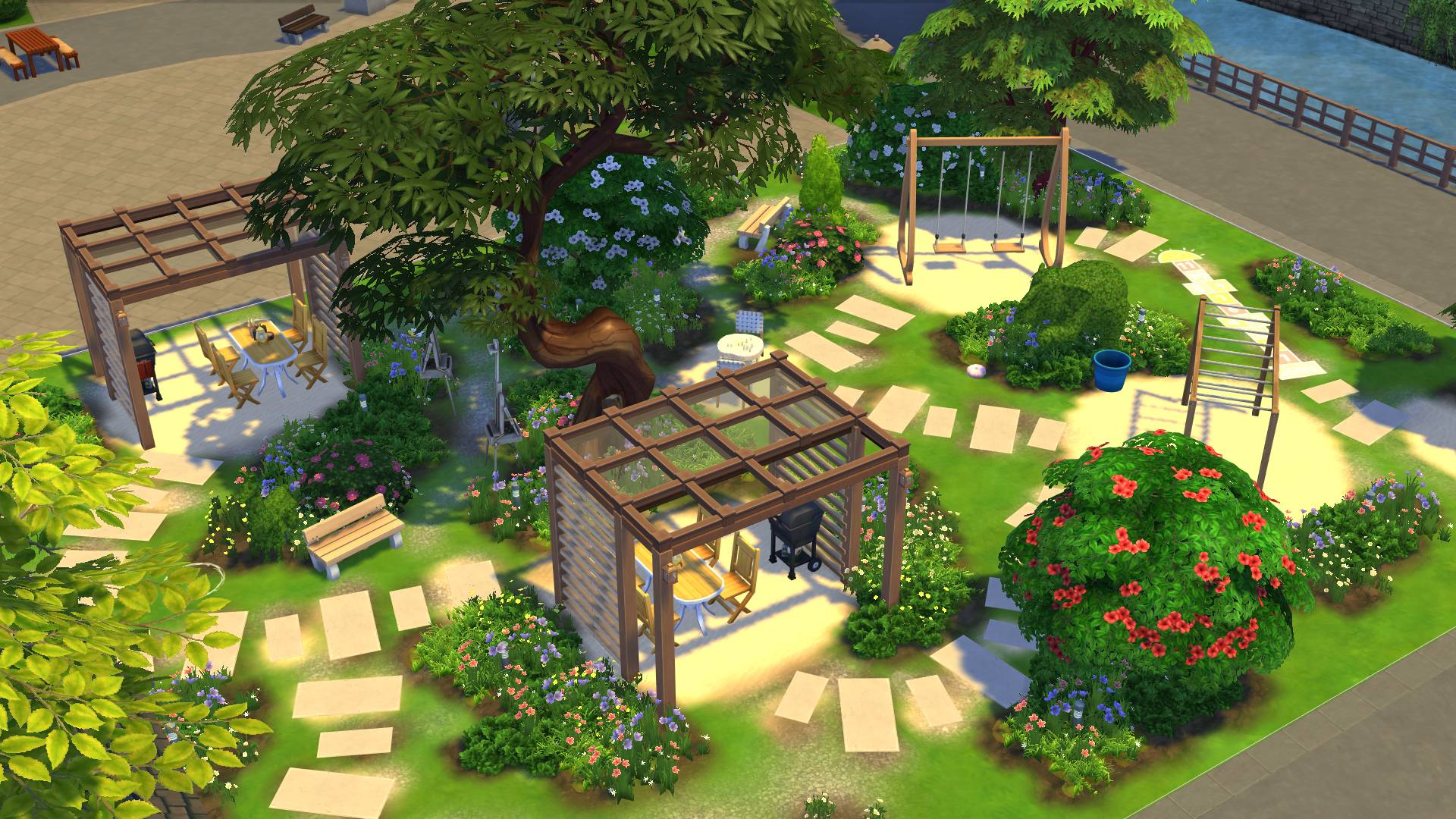 СЕМЕЙНЫЙ ПАРК | The Sims 4 Строительство | Family park | Mulena Sims 4 смотреть онлайн