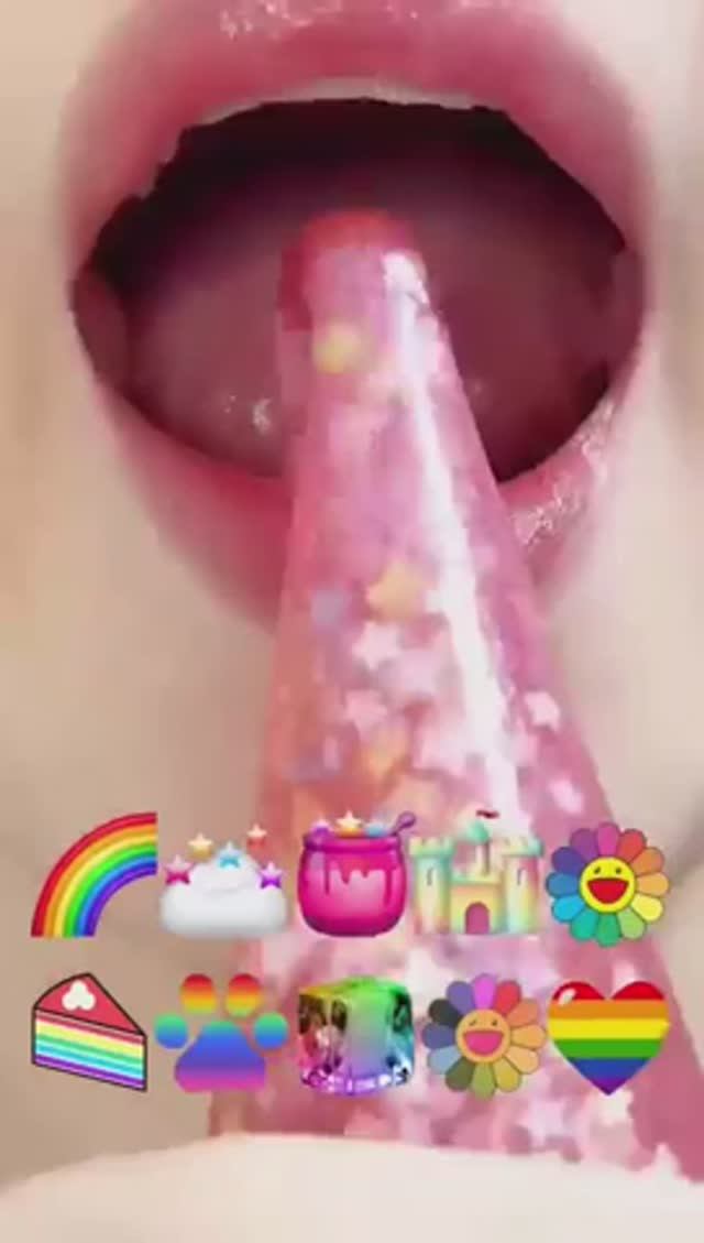 ASMR RAINBOW EMOJI FOOD 무지개 이모지 먹방 (sped up) смотреть онлайн