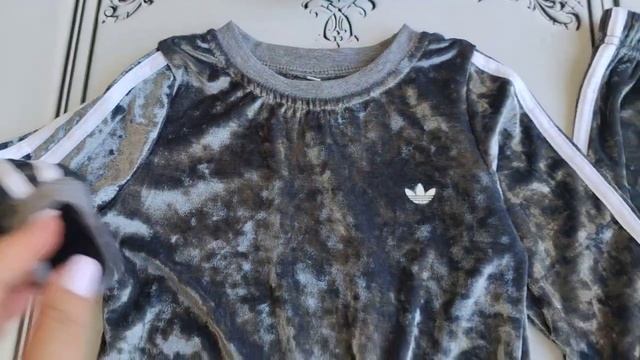 дитячий легкий велюровий костюм Adidas