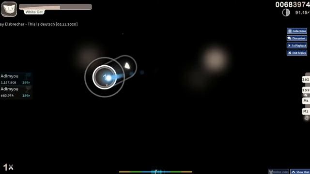 Osu.Реплей моего прохождения. смотреть онлайн