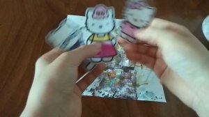делаю наклейки hello kitty своими руками!!!