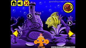 Monkey GO Happy Stage 345 - Underwater / Счастливая обезьянка: Уровень 345 - прохождение игры