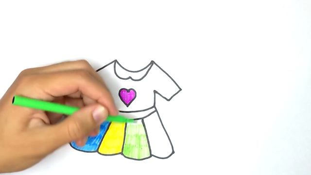 Bolalar uchun Kiyinish rasm chizish / Drawing Rainbow Dress for children / Рисунок Плат? смотреть онлайн