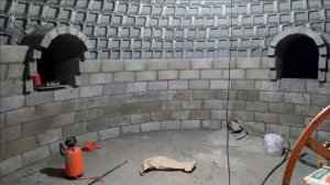 Купольная баня из блоков. Продолжение.