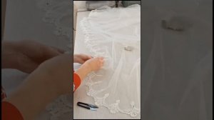 Пришить кружево на фату