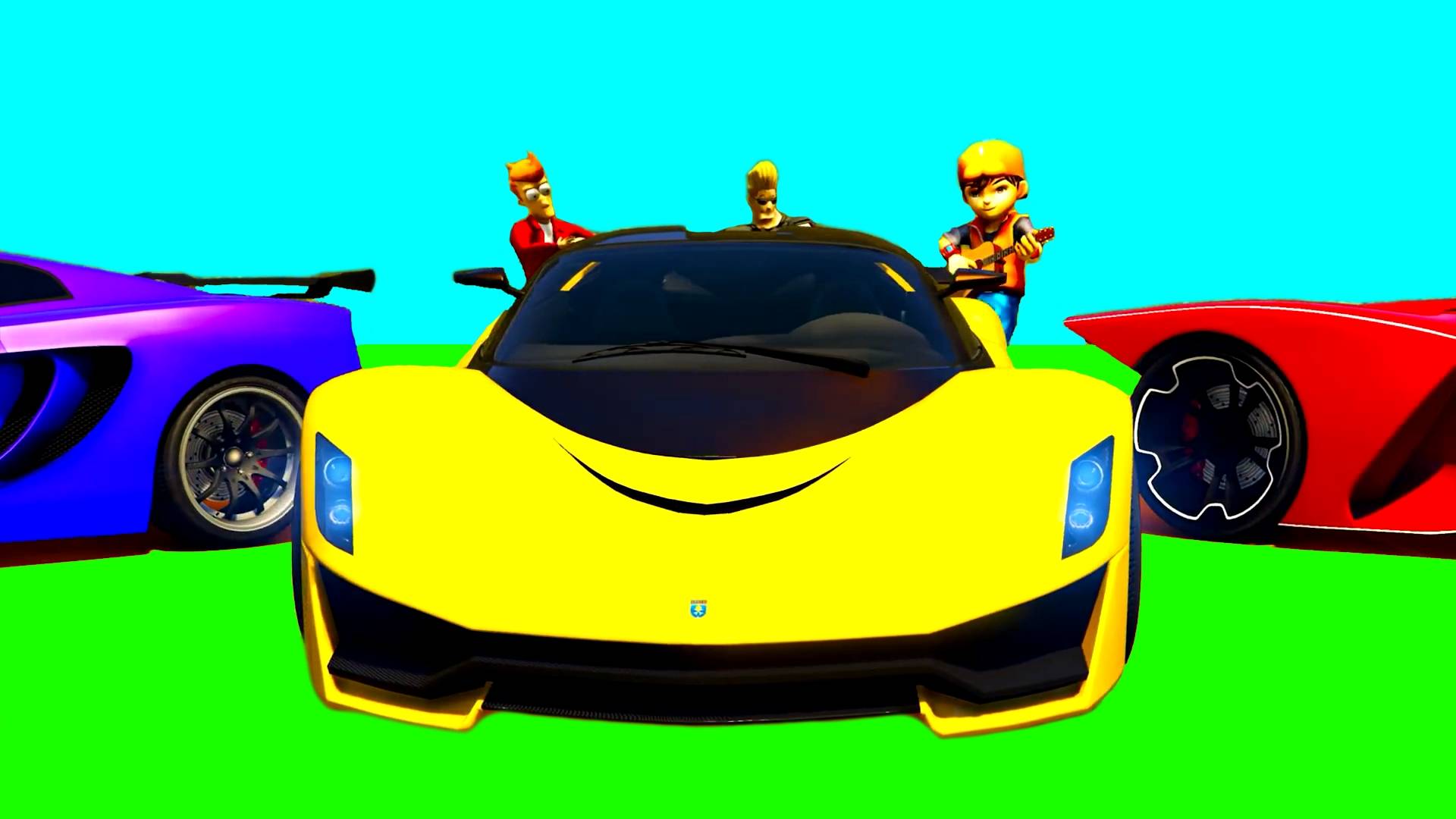 Гонки на Цветных Спортивных Машинах Мультики для детей Цвета для малышей Мультики про машинки