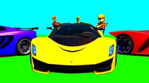 Гонки на Цветных Спортивных Машинах Мультики для детей Цвета для малышей Мультики про машинки
