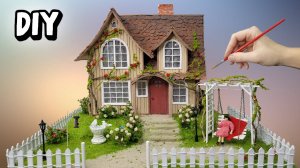 Домик с садом из картона своими руками / DIY